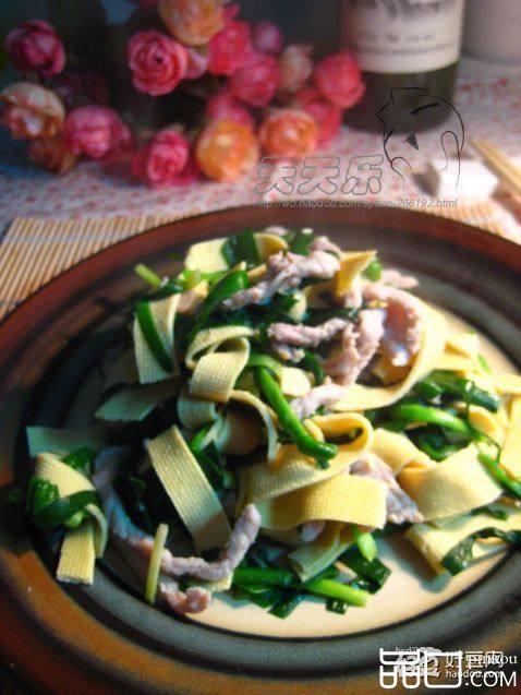 韭菜肉丝炒千张