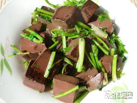 香菜炒猪血