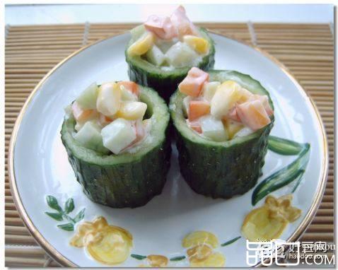 三彩黄瓜盅
