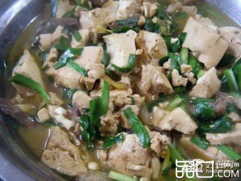 豆腐炒韭菜