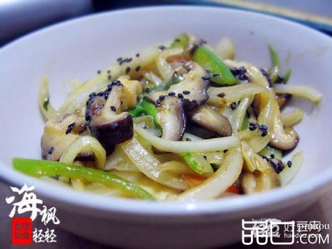 蚝油香菇炒洋葱