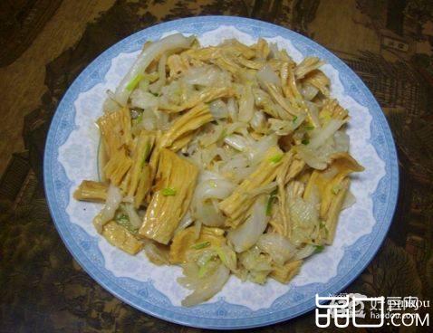 腐竹炒白菜