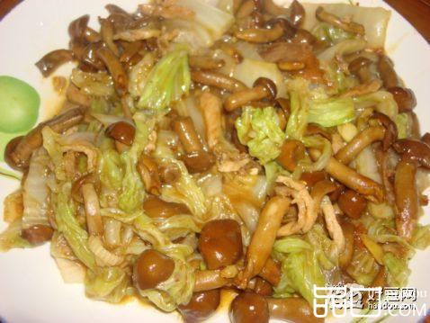 小黄蘑炒白菜