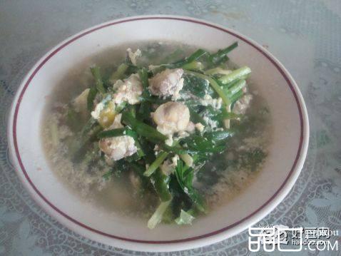 蛤喇韭菜汤