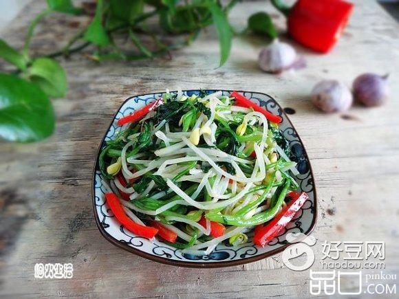 豆芽炒菠菜