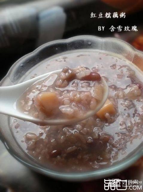 红豆糯藕粥