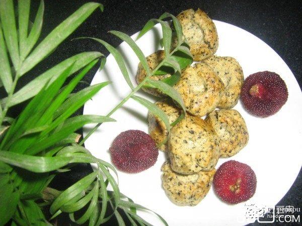 全麦黑芝麻酥球