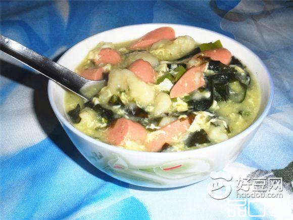 火腿鸡蛋疙瘩汤