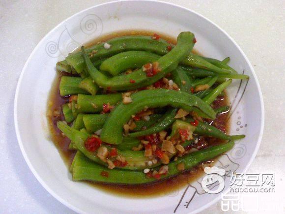 蚝油拌秋葵