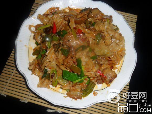 豆皮炒五花肉