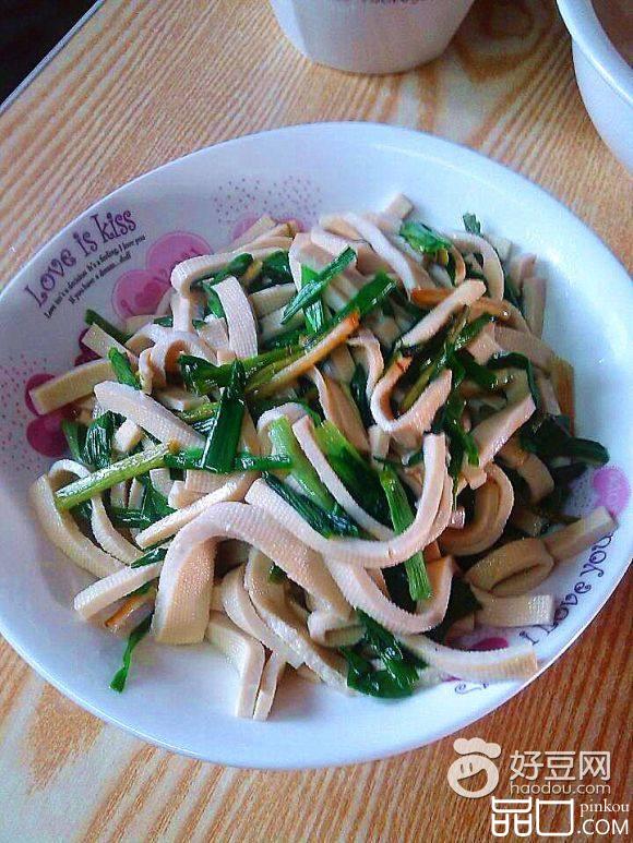 大蒜炒百叶