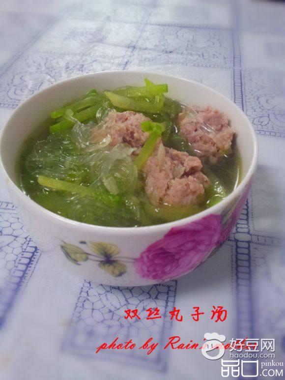 双丝丸子汤