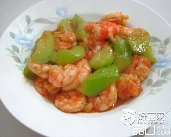 蒜香虾仁炒丝瓜