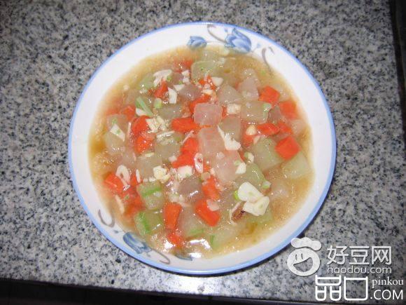 海米烧冬瓜红萝卜丁