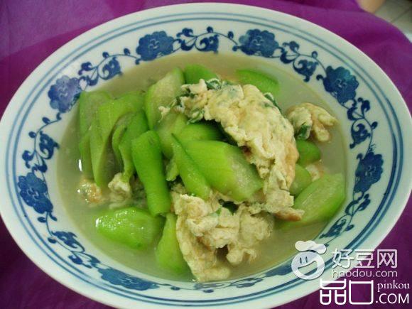 香葱丝瓜炒鸡蛋