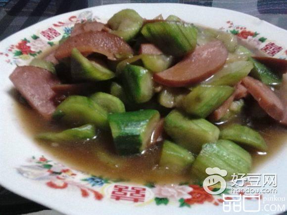 丝瓜炒火腿