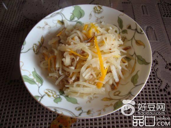 肉丝炒红白萝卜丝