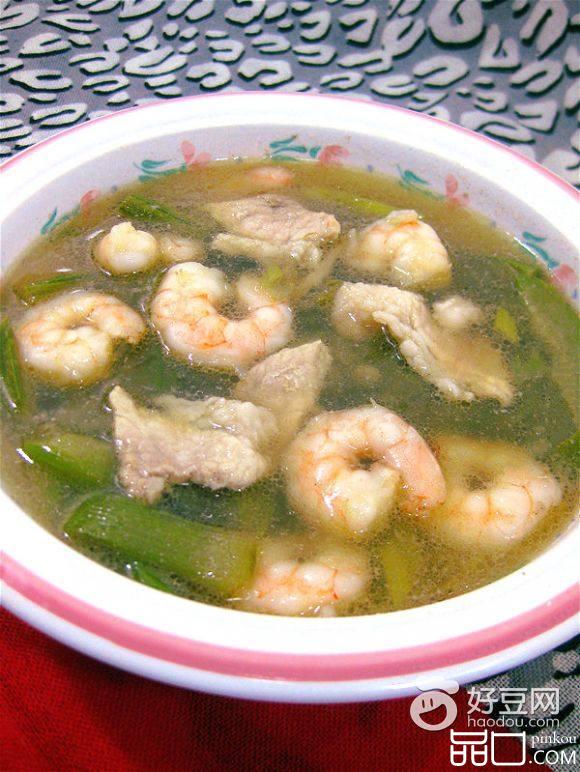 虾仁丝瓜肉片汤