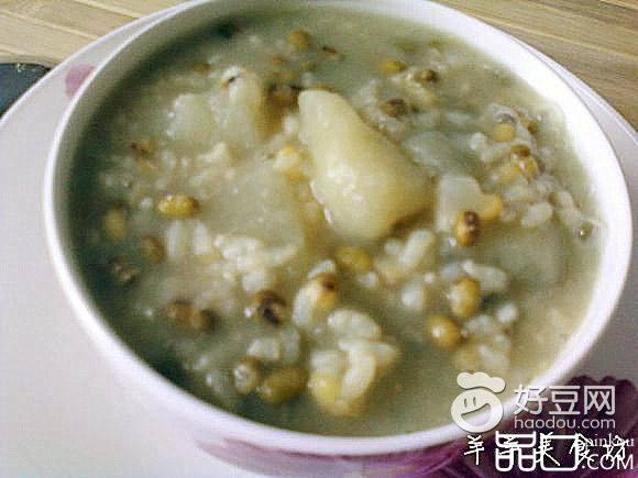 红薯绿豆米粥