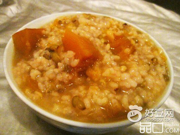 南瓜绿豆粥