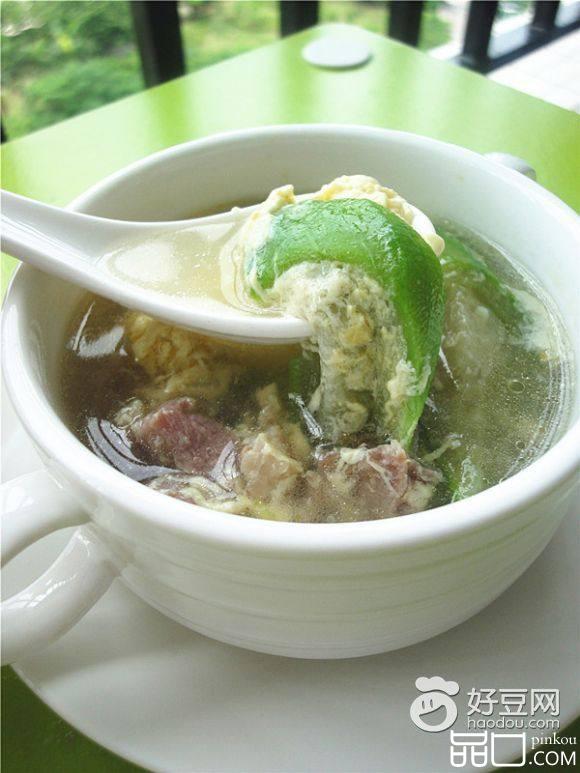 咸蛋肉片水瓜汤