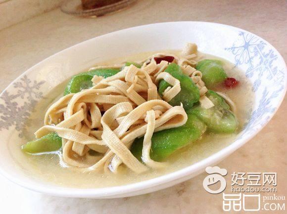 辣味丝瓜百叶汤