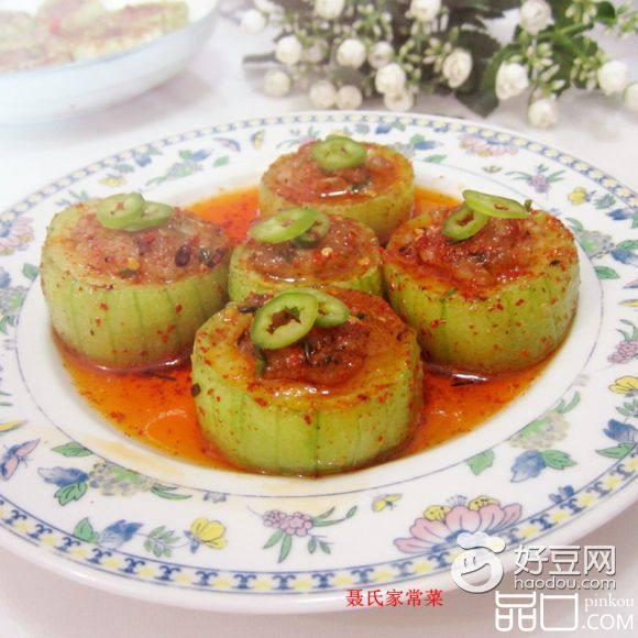 煎丝瓜酿肉