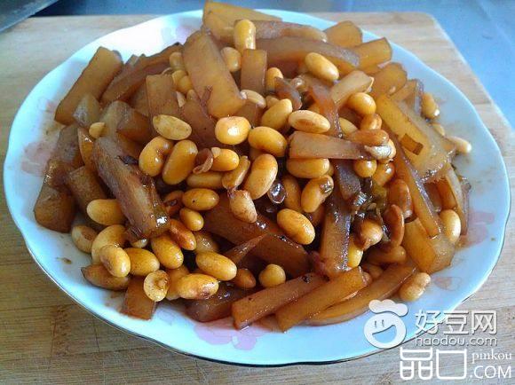 黄豆炒白萝卜