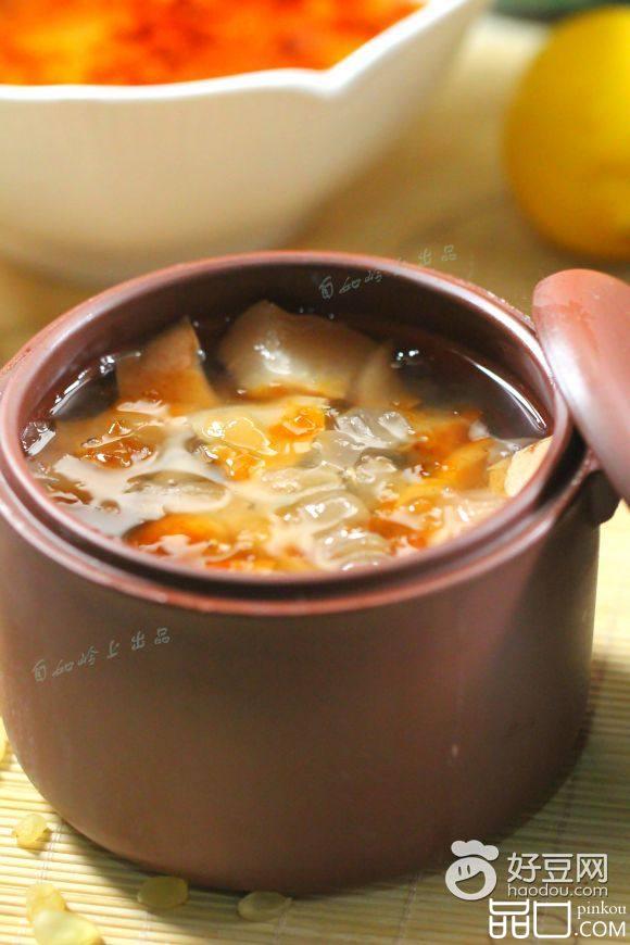 桃胶皂角米羹
