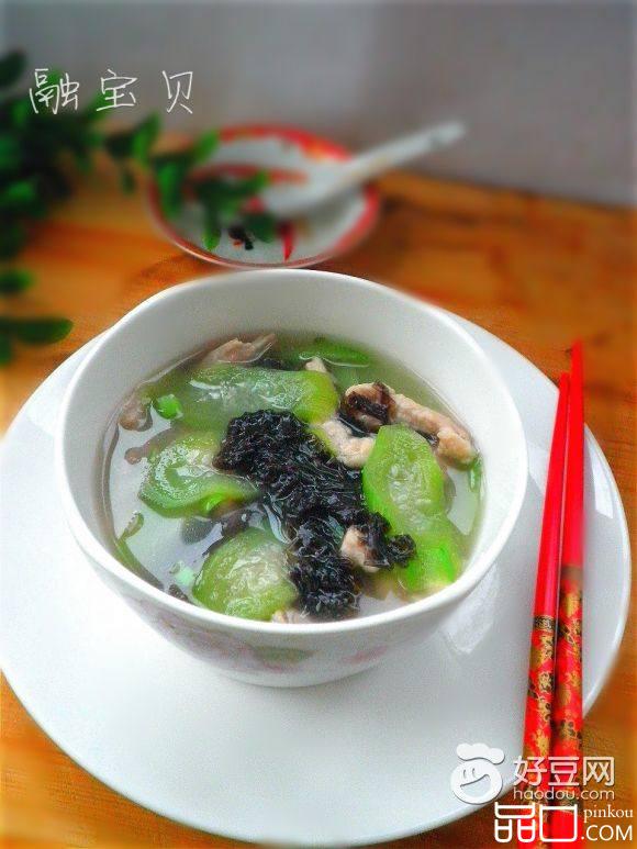 紫菜丝瓜肉片汤