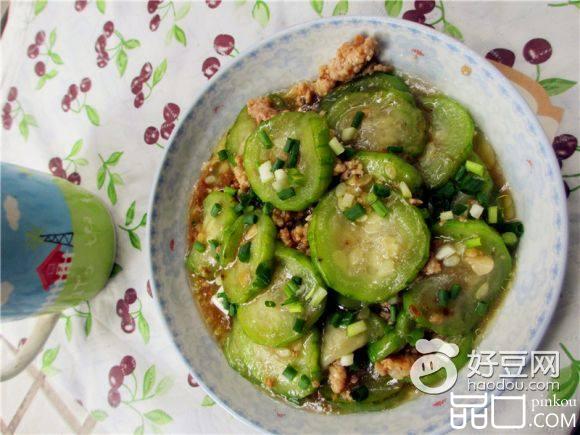 肉末蒜香丝瓜圈