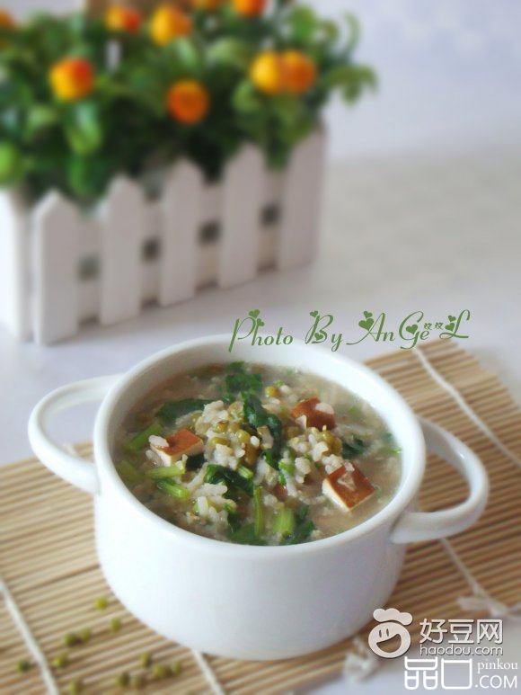 绿豆芹菜豆干粥