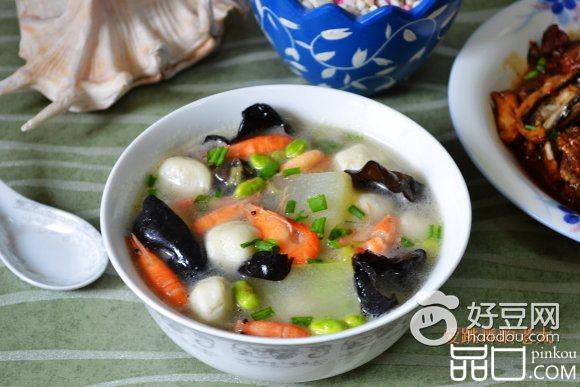河虾鱼丸冬瓜汤