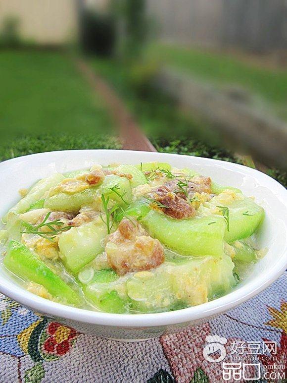 鸡蛋虾米炒丝瓜