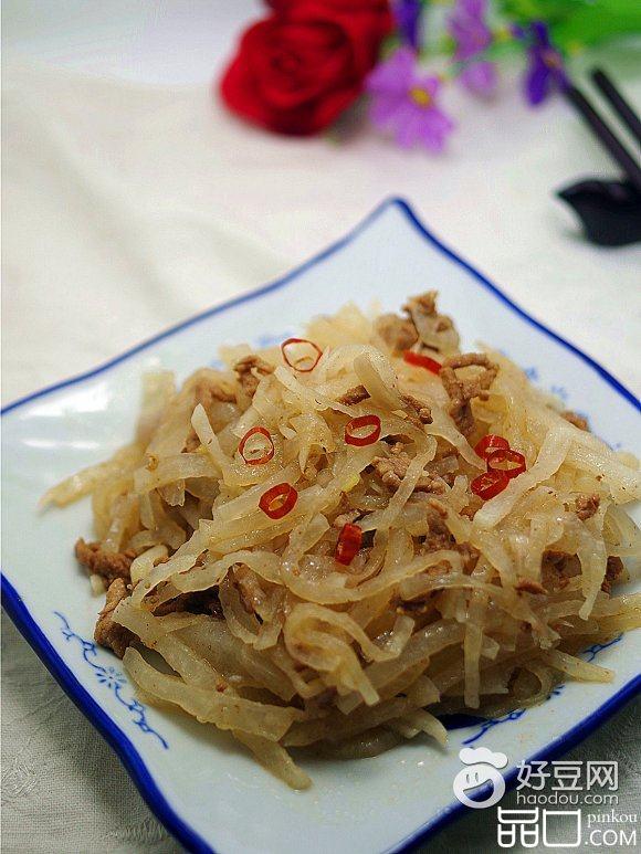 猪肉丝炒萝卜丝