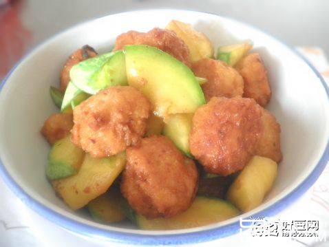 豆腐丸子烧西葫芦