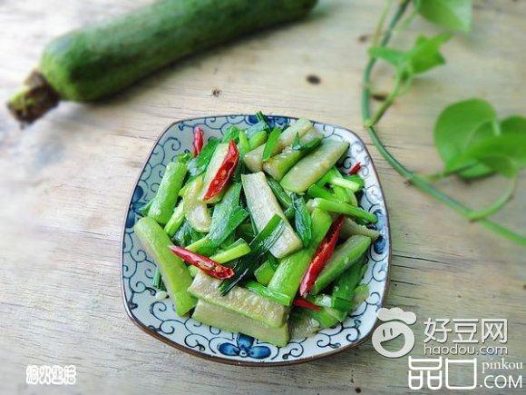 韭菜炒丝瓜