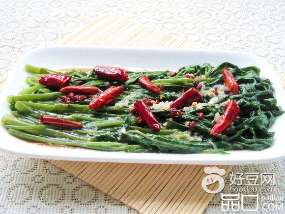 炝拌空心菜