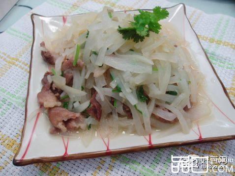 肉炒白萝卜