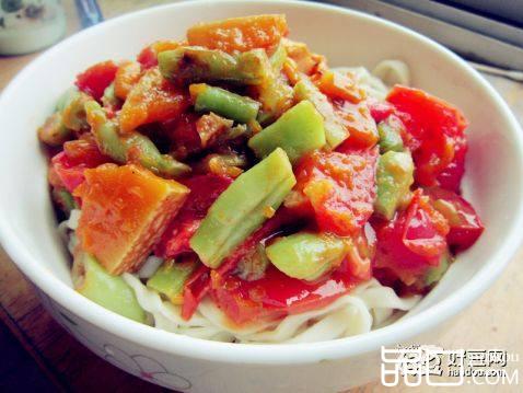 南瓜豆角面