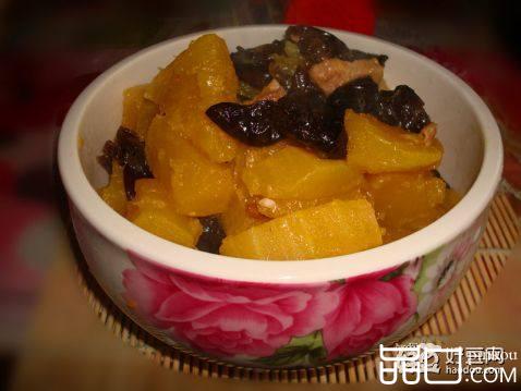南瓜炖木耳