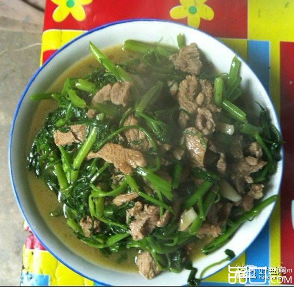 空心菜炒肉