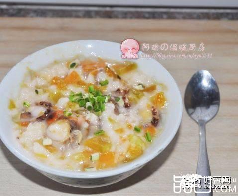 南瓜扇贝疙瘩汤