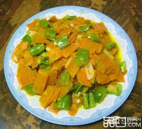 青椒炒南瓜