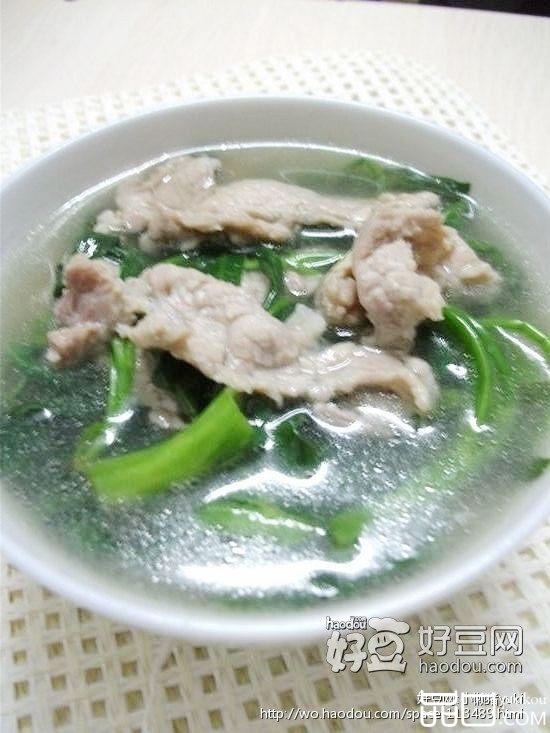 空心菜肉片汤