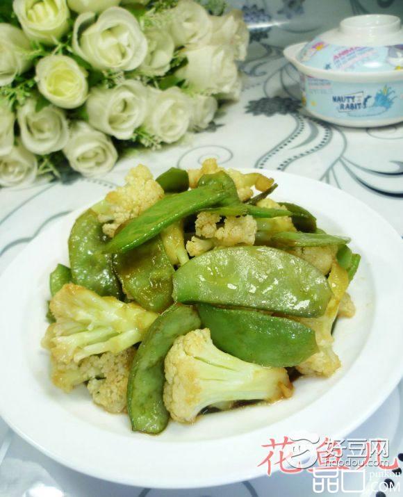 扁豆炒花菜