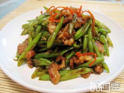 豆豉花肉炒扁豆