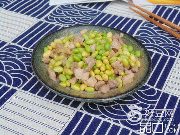 毛豆炒肉丁