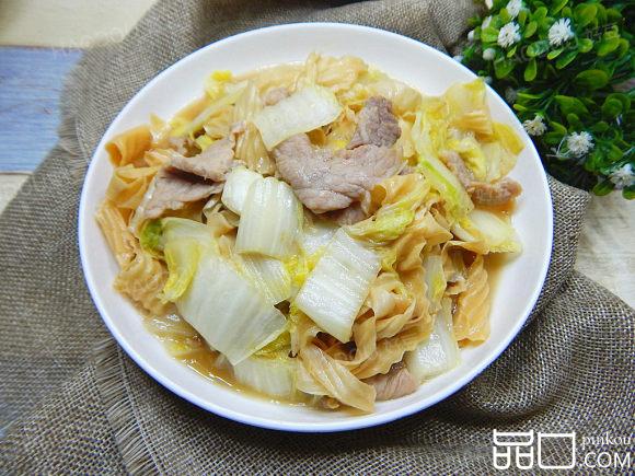 白菜炒肉片