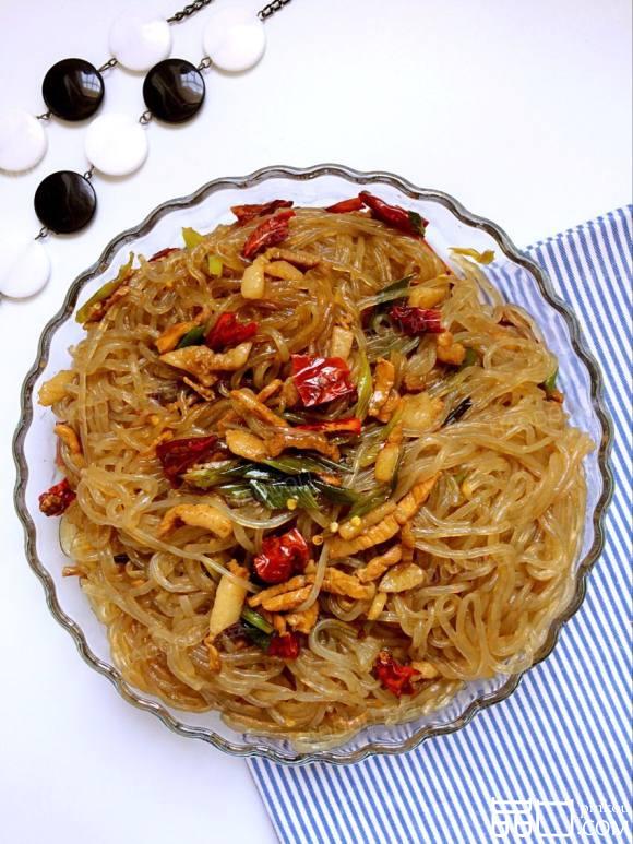 家常粉条炒肉丝